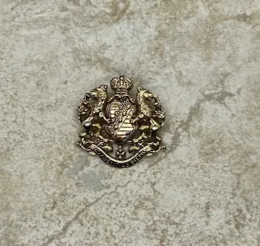 Vintage Paquetta Gold Coat of Arms Providentiae Memor Brooch