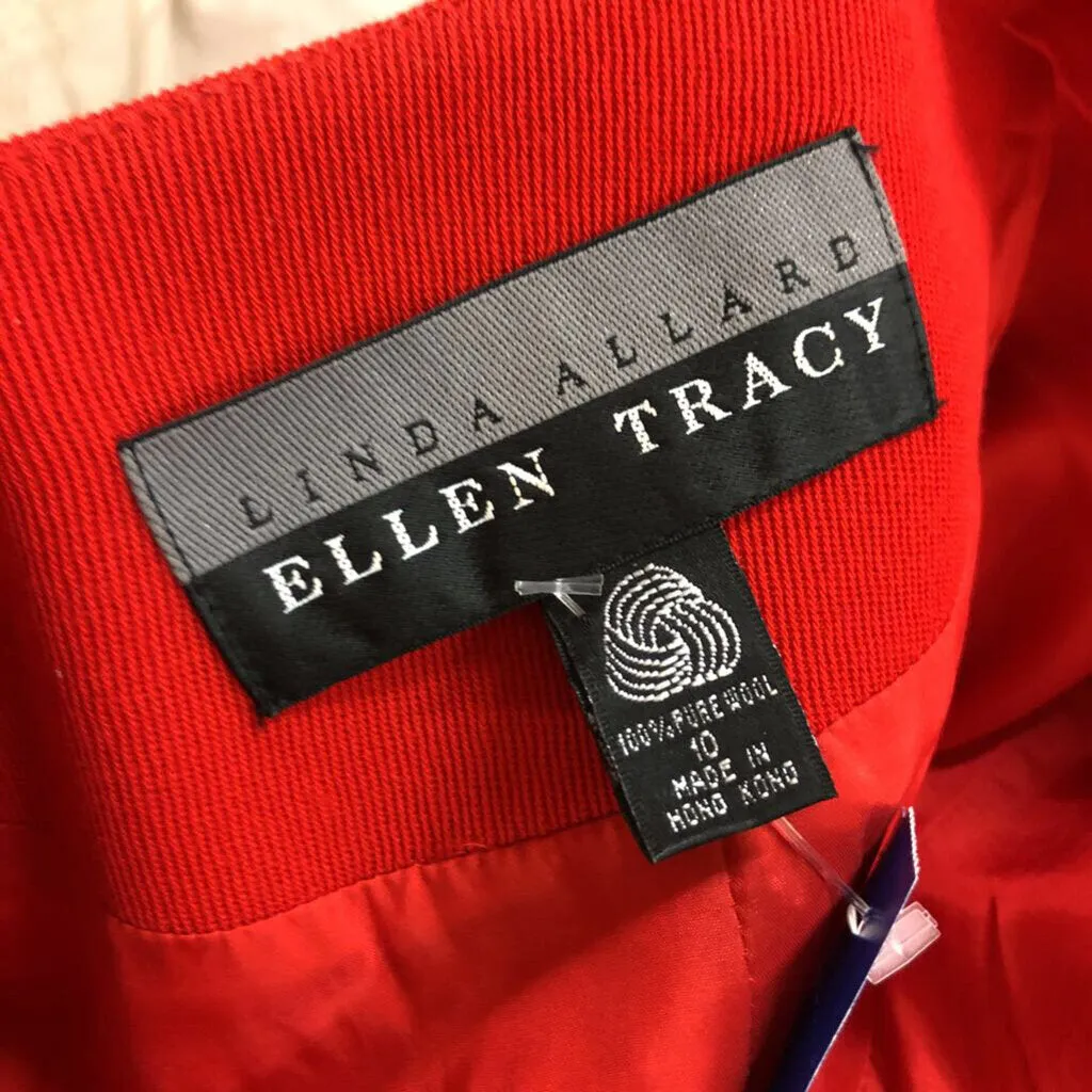 VNTG ELLEN TRACY RED SKIRT & JACKET SIZE 10 TCC