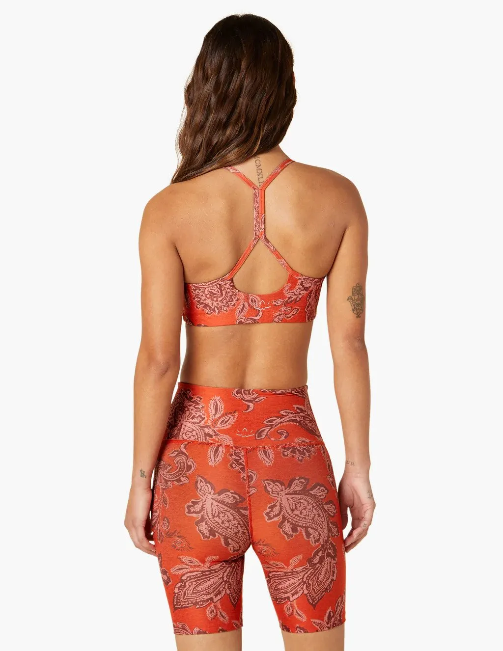 Women's Chai Paprika Paisley SoftMark Slim Racerback Bra