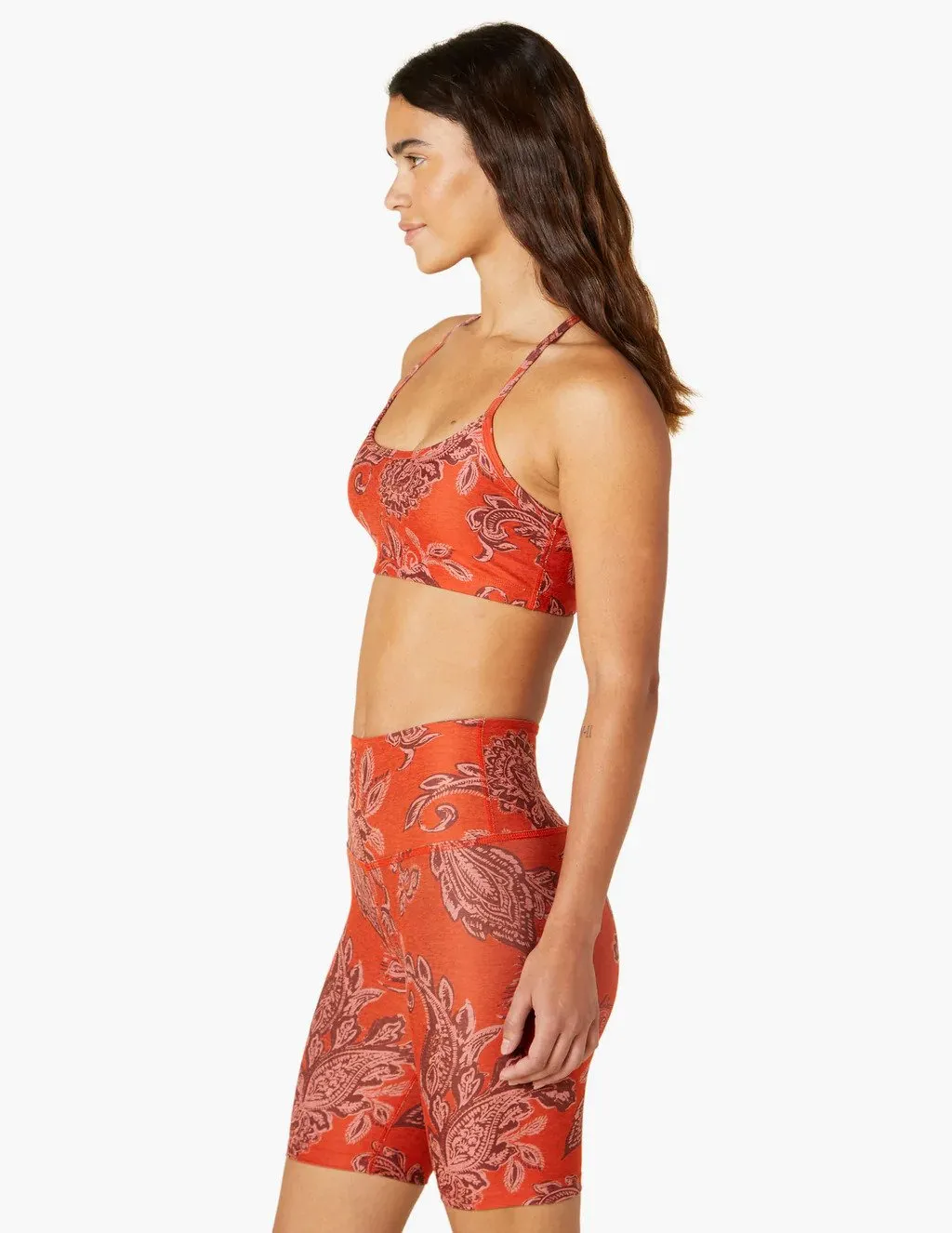 Women's Chai Paprika Paisley SoftMark Slim Racerback Bra