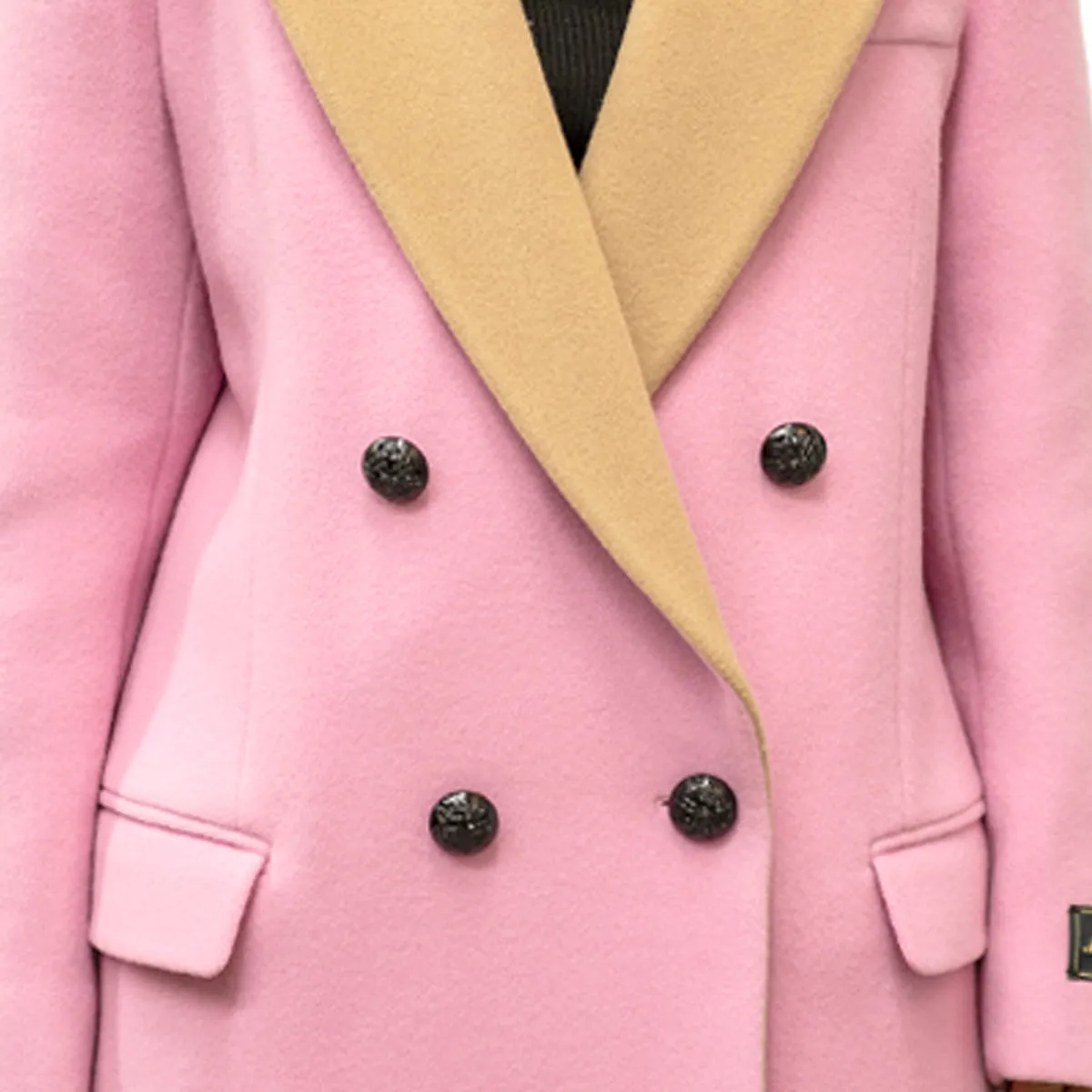 Women's Wool Felt Coat Pink