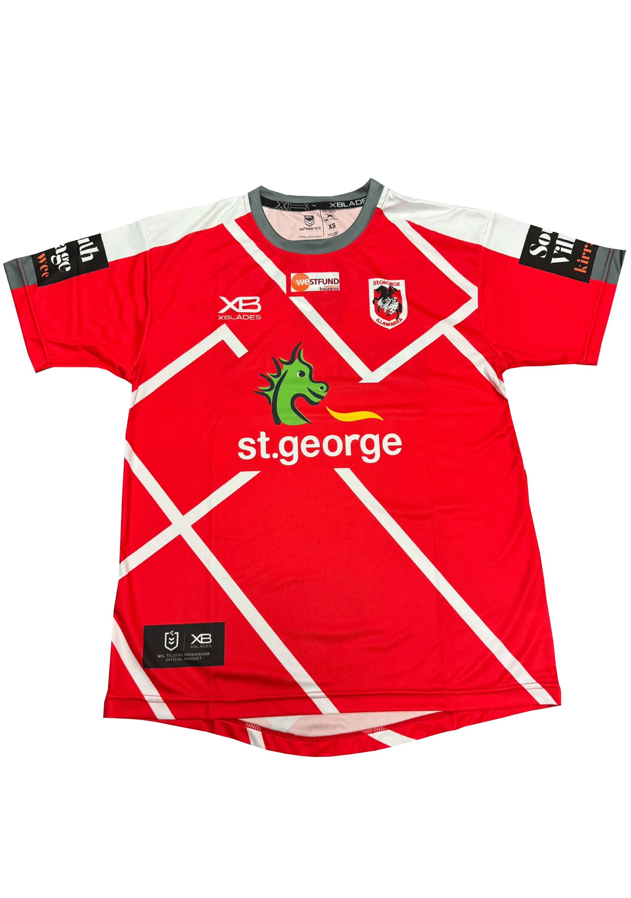 X Blades Mens St George Training Tee  STG TGT L19 M RDW