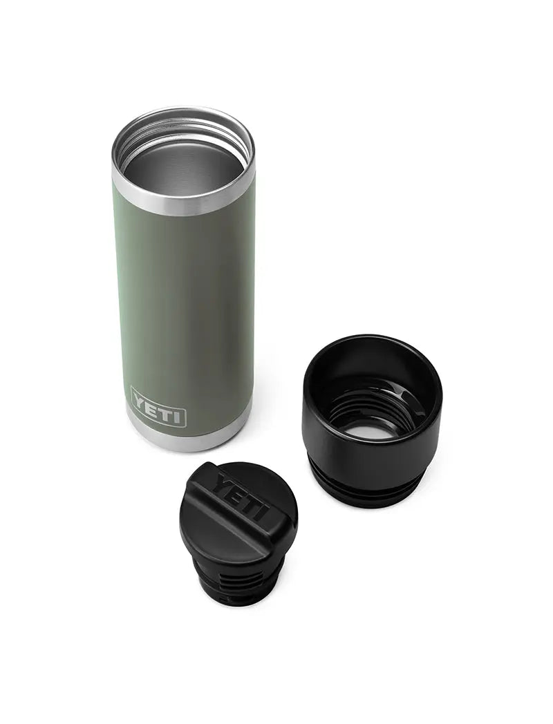 Yeti Rambler 18oz Bottle with HotShot Cap Camp Green