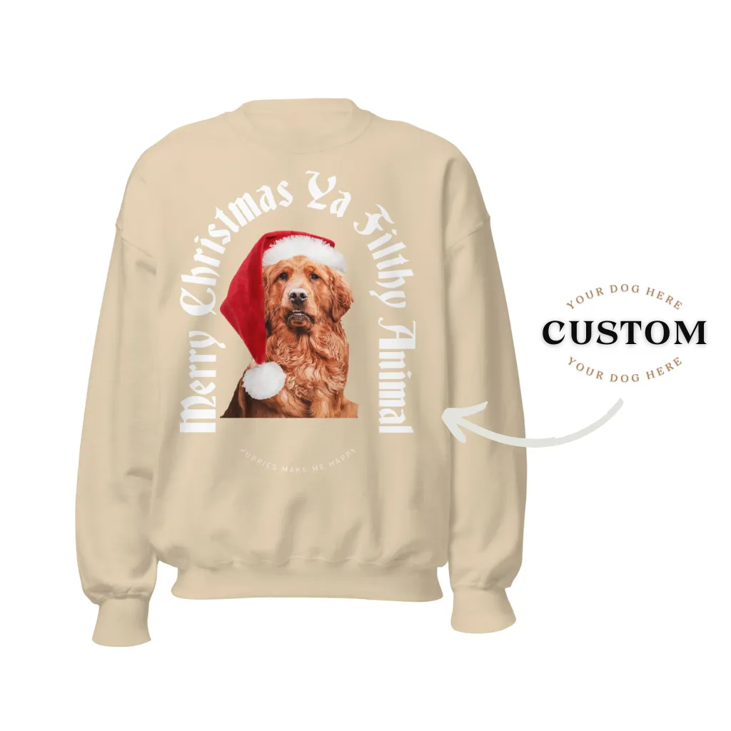 Your Dog Here | Merry Christmas | Crewneck Sweatshirt