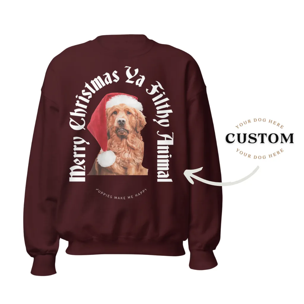 Your Dog Here | Merry Christmas | Crewneck Sweatshirt