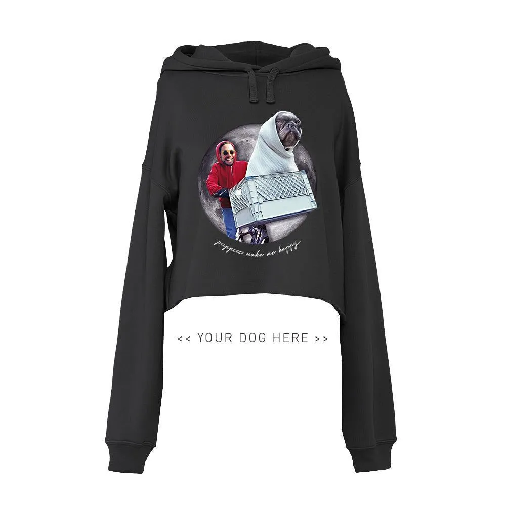 Your Dog Here - Phone Home - Crop Top Hoodie