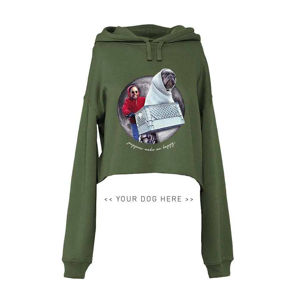 Your Dog Here - Phone Home - Crop Top Hoodie